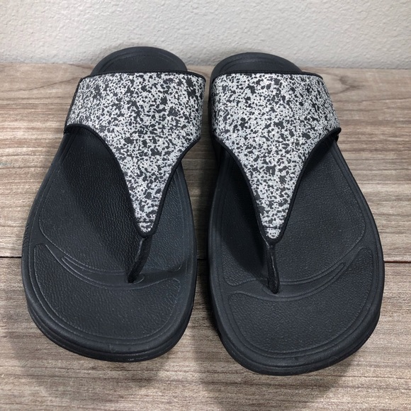 Fitflop Lulu Glitter Splash Sandals sz 9 - Picture 7 of 9